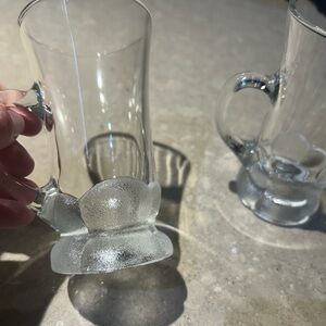 Elegant Clear Glass Mugs Set